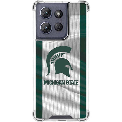Michigan State University Spartans Jersey Moto G Play 5G (2025) Clear Case